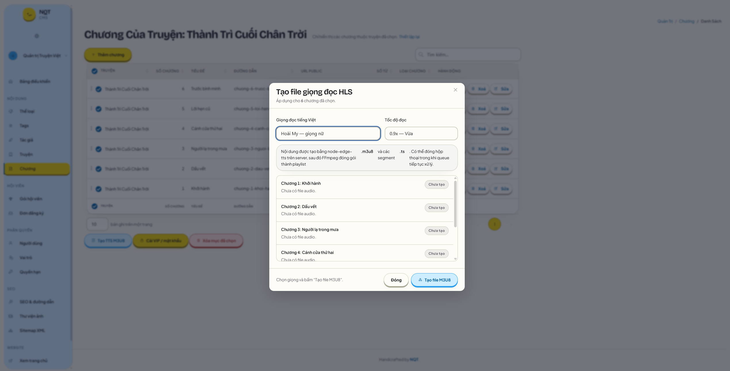 Source Code Web Truyện Chữ V20 - Laravel, TTS, FFmpeg, VIP & Dark Mode - ảnh 6